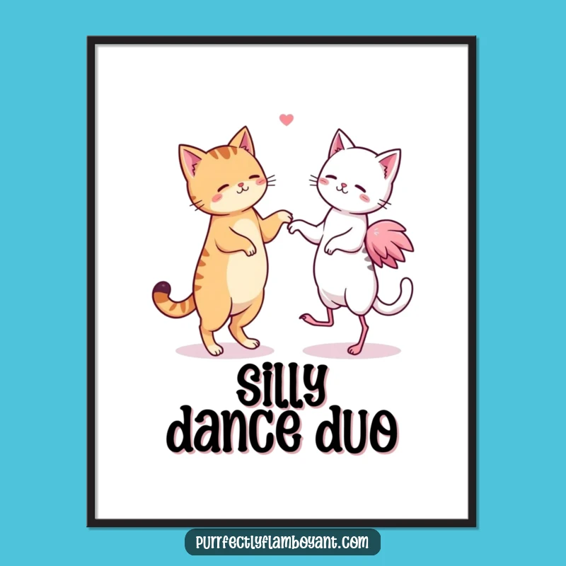 Funny Kawaii Duo Dance Print, Instant Fun & Perfect Funny Gift Decor